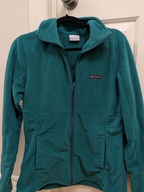 Columbia Teal Full‑Zip Fleece Jacket